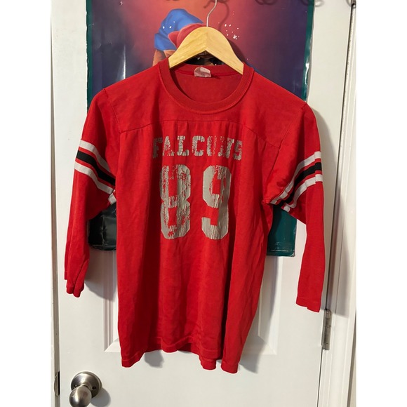 Vintage NFL Rawlings Falcons 89 Football Jersey Youth X Large Red Long Sleeve - Picture 1 of 7